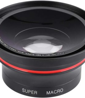 55Mm Wide Angle Lens,37Mm Fisheye Lens Camcorder,Universal Wide Angle Lens for Camcorder,Dv Digital Camera 0.39X Super Wide Angle Lens for Dv Cameras Mobile Phones with 37Mm Phone Clip
