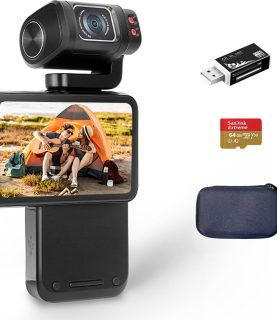ORDRO M3 5K Video Camera Camcorder with Flippable Touch Screen, WiFi IR Night Vision Camera w/ 3250mAh Capacity Battery, 4K UHD 56MP Handheld Camera for YouTube w/64G Card